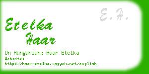 etelka haar business card